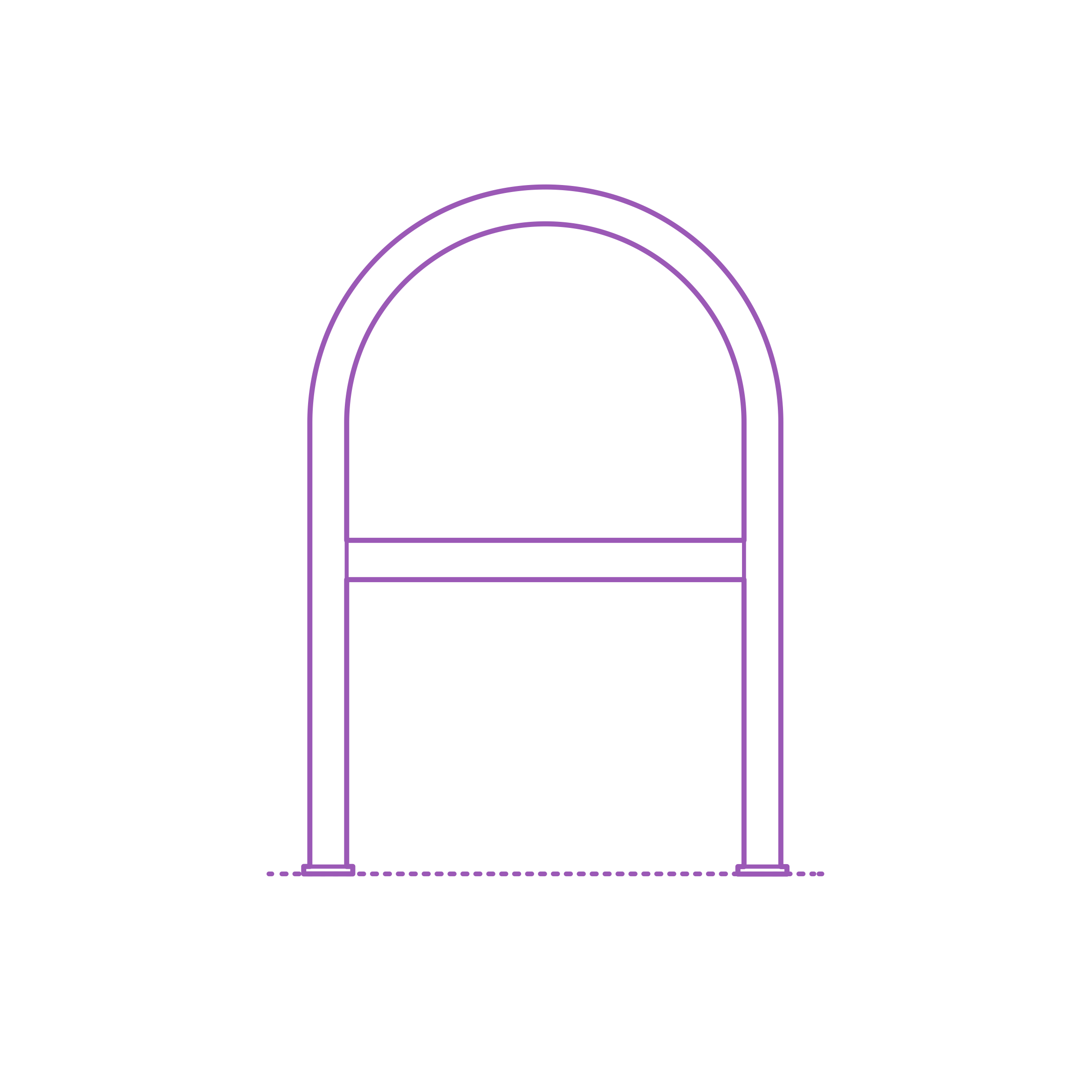 Fixtures Bicycle Parking U Bike Rack Lean Bar Outline Icon Svg Set Free Vectors
